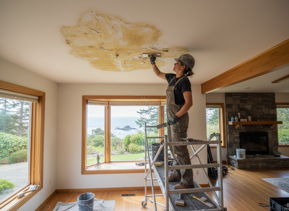 Ceiling Water Damage Repair in Seahurst, WA