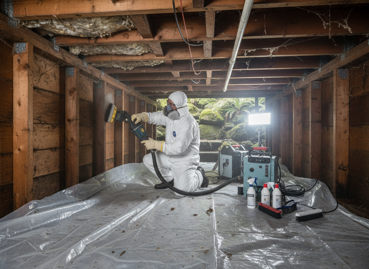 Crawl Space Mold Removal in Seahurst, WA
